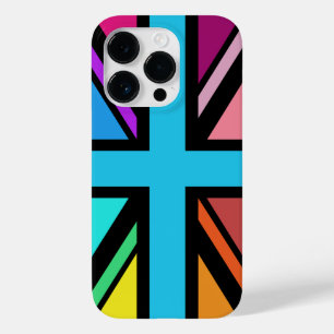 Union Jack/Flag veelkleurig + zwart ontwerp Case-Mate iPhone 14 Pro Hoesje