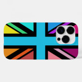 Union Jack/Flag veelkleurig + zwart ontwerp Case-Mate iPhone Case (Achterkant (horizontaal))