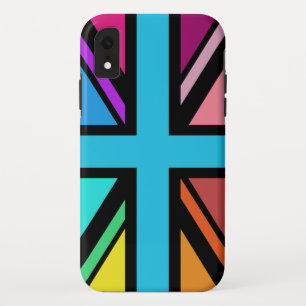 Union Jack/Flag veelkleurig + zwart ontwerp Case-Mate iPhone Case