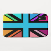 Union Jack/Flag veelkleurig + zwart ontwerp Case-Mate iPhone Case (Achterkant (horizontaal))