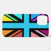 Union Jack/Flag veelkleurig + zwart ontwerp Case-Mate iPhone Case (Achterkant (horizontaal))