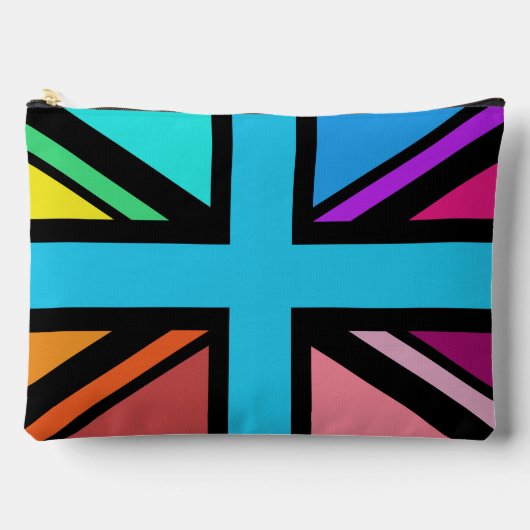 Union Jack/Flag veelkleurig + zwart ontwerp Etui (Voorkant)