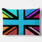 Union Jack/Flag veelkleurig + zwart ontwerp Etui (Achterkant)