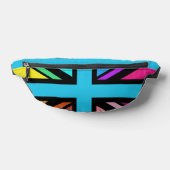 Union Jack/Flag veelkleurig + zwart ontwerp Heuptasje (Liggend)