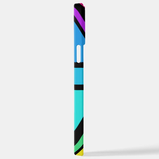 Union Jack/Flag veelkleurig + zwart ontwerp iPhone Hoesje (Rechterkant)