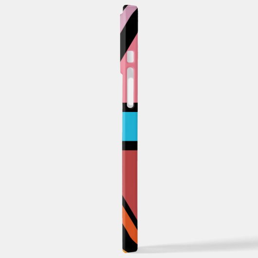 Union Jack/Flag veelkleurig + zwart ontwerp iPhone Hoesje (Linkerkant)