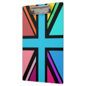 Union Jack/Flag veelkleurig + zwart ontwerp Klembord (Links)