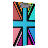 Union Jack/Flag veelkleurig + zwart ontwerp Klembord (Rechts)