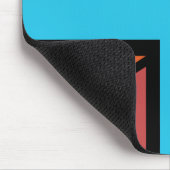 Union Jack/Flag veelkleurig + zwart ontwerp Muismat (Hoek)