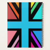 Union Jack/Flag veelkleurig + zwart ontwerp Planner (Achterkant)