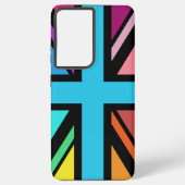 Union Jack/Flag veelkleurig + zwart ontwerp Samsung Galaxy Hoesje (Achterkant)