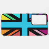 Union Jack/Flag veelkleurig + zwart ontwerp Samsung Galaxy Hoesje (Linkerkant)