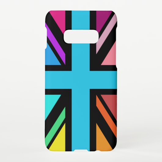 Union Jack/Flag veelkleurig + zwart ontwerp Samsung Galaxy Hoesje (Achterkant)