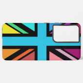 Union Jack/Flag veelkleurig + zwart ontwerp Samsung Galaxy Hoesje (Achterkant horizontaal)