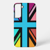 Union Jack/Flag veelkleurig + zwart ontwerp Samsung Galaxy Hoesje (Achterkant)