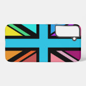 Union Jack/Flag veelkleurig + zwart ontwerp Samsung Galaxy Hoesje (Achterkant horizontaal)