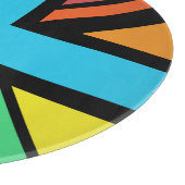 Union Jack/Flag veelkleurig + zwart ontwerp Snijplank (Hoek)