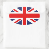 Union Jack Flag-Verenigd Koninkrijk Ovale Sticker (Tas)