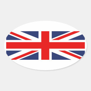 Union Jack Flag-Verenigd Koninkrijk Ovale Sticker