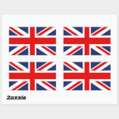Union Jack Flag-Verenigd Koninkrijk Rechthoekige Sticker (Vel)