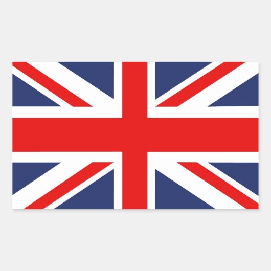 Union Jack Flag-Verenigd Koninkrijk Rechthoekige Sticker (Voorkant)