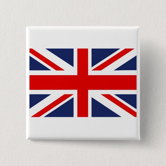 Union Jack Flag-Verenigd Koninkrijk Vierkante Button 5,1 Cm (Voorkant)