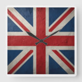 Union Jack flag Vierkante Klok (Voorkant)