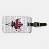Union Jack Flying Teapot Bagagelabel (Voorkant horizontaal)