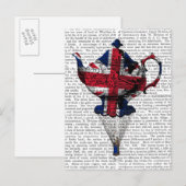 Union Jack Flying Teapot Briefkaart (Voorkant / Achterkant)