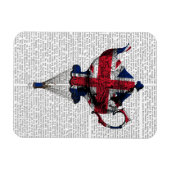Union Jack Flying Teapot Magneet (Horizontaal)