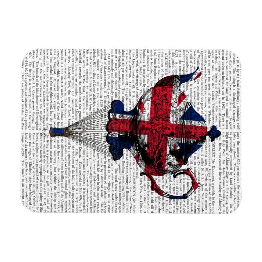Union Jack Flying Teapot Magneet (Horizontaal)