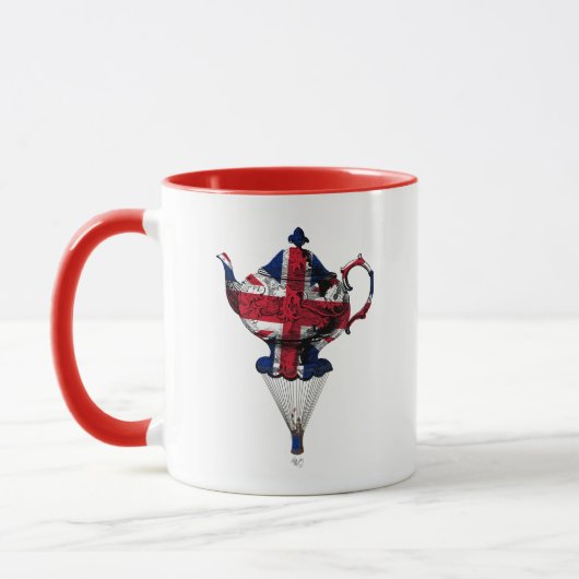 Union Jack Flying Teapot Mok (Links)