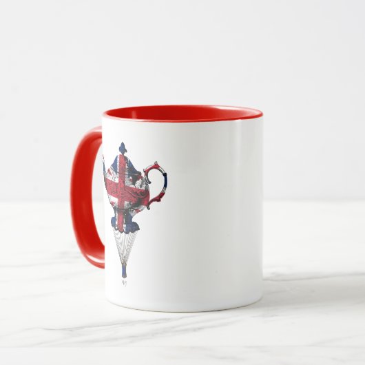 Union Jack Flying Teapot Mok (Voorkant links)