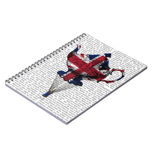Union Jack Flying Teapot Notitieboek (Linkerzijde)