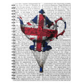 Union Jack Flying Teapot Notitieboek (Voorkant)