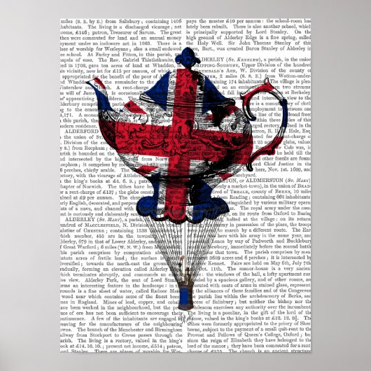 Union Jack Flying Teapot Poster (Voorkant)