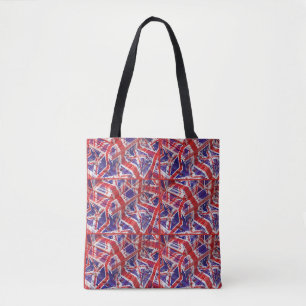 Union Jack Fractal Boodschappentas Tote Bag