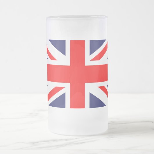 Union Jack Frosted Beer Mok (Center)