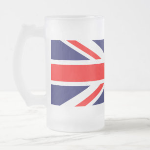 Union Jack Frosted Beer Mok