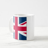 Union Jack Full Side Square Design Coffee Mug Koffiemok (Voorkant links)