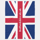 Union Jack Fun Custom Gezegde Fleece Deken (Voorkant)