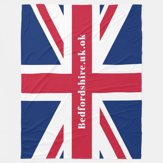 Union Jack Fun Custom Gezegde Fleece Deken (Voorkant)