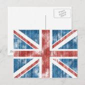 Union Jack gedragen Briefkaart (Voorkant / Achterkant)