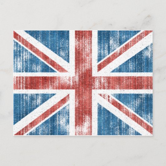 Union Jack gedragen Briefkaart (Voorkant)