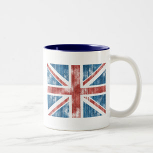 Union Jack gedragen Tweekleurige Koffiemok
