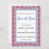 UNION JACK Gepersonaliseerd Schrift Stijlvol UK Save The Date (Voorkant)