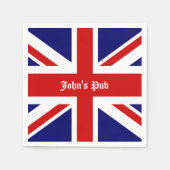 Union Jack Gepersonaliseerde Britse pub Servetten (Voorkant)