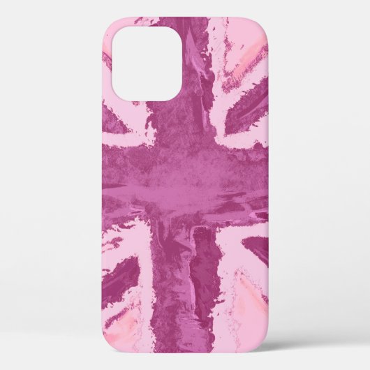 Union Jack geschilderd UK Art Plum Case-Mate iPhone Case (Achterkant)