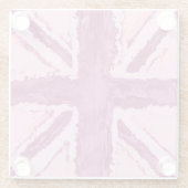 Union Jack geschilderd UK Art Plum Glazen Onderzetter (Achterkant)
