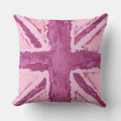 Union Jack geschilderd UK Art Plum Kussen (Voorkant)
